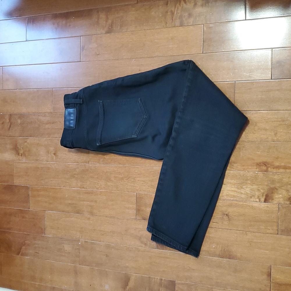 Denim Forum Black High-Rise Straight Leg Jeans Size 27 | 3-Button | Aritzia